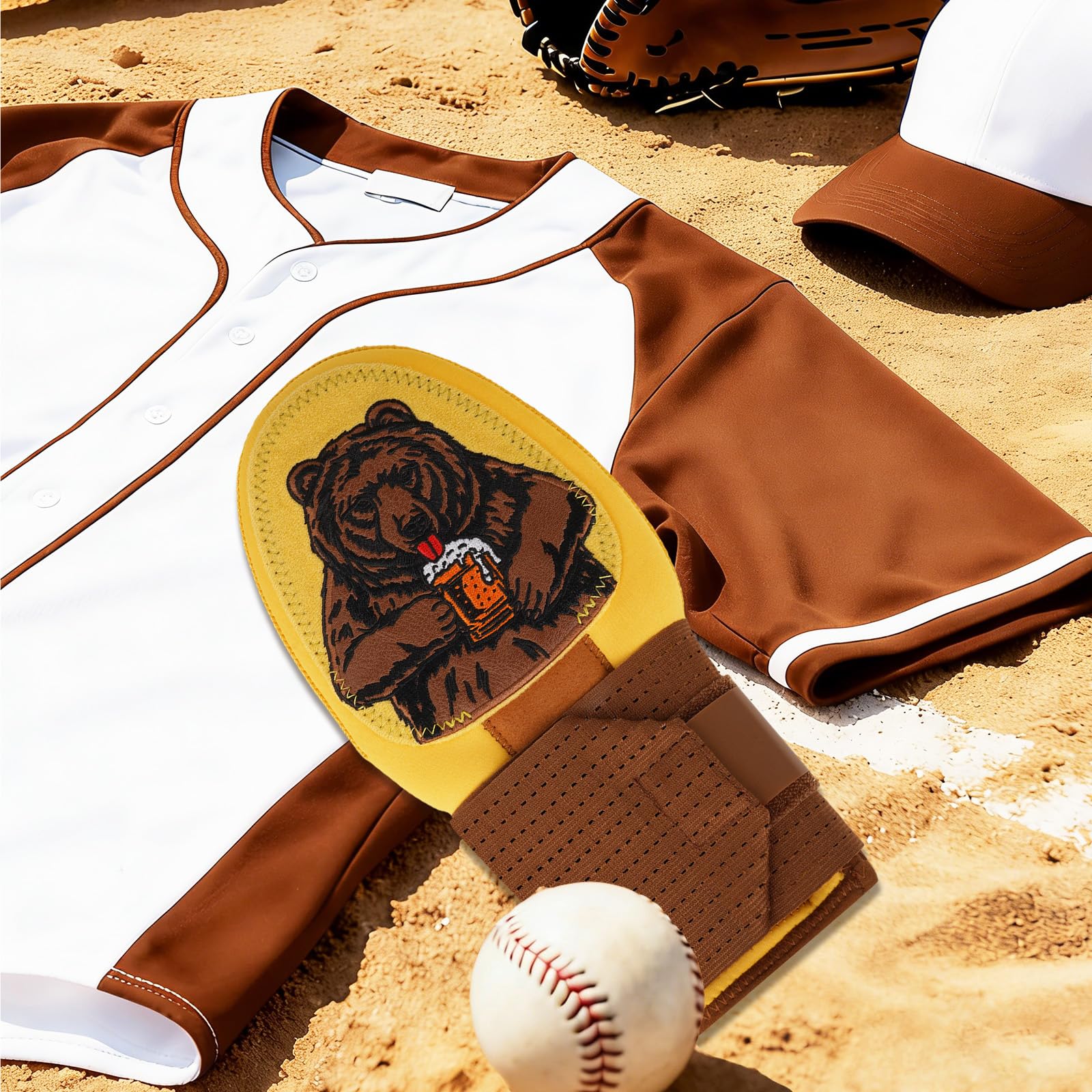 Manopla deslizante de béisbol – Guante deslizante para jóvenes – Accesorio de goteo goteo hombre de jengibre, Coco, Scary HaHa – Softbol