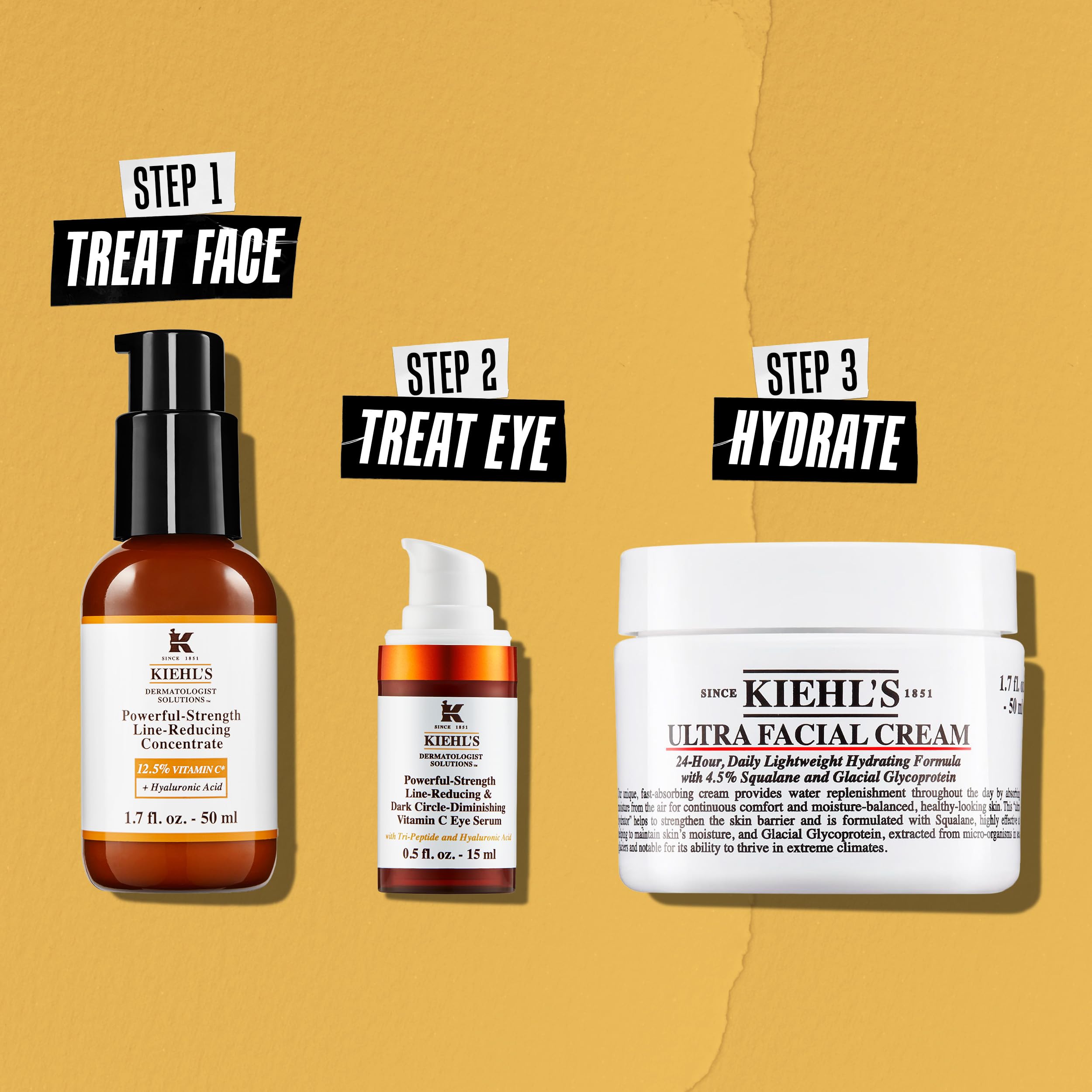 Kiehl's Kiehl's Powerful-Strength serum do oczu z witaminą C, redukcja linii i cienie pod oczami