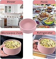 Vista 4 de Sartén de silicona para freidora de aire, 3 piezas, molde de huevo reutilizable, moldes para mordeduras de huevo, sartén antiadherente individual