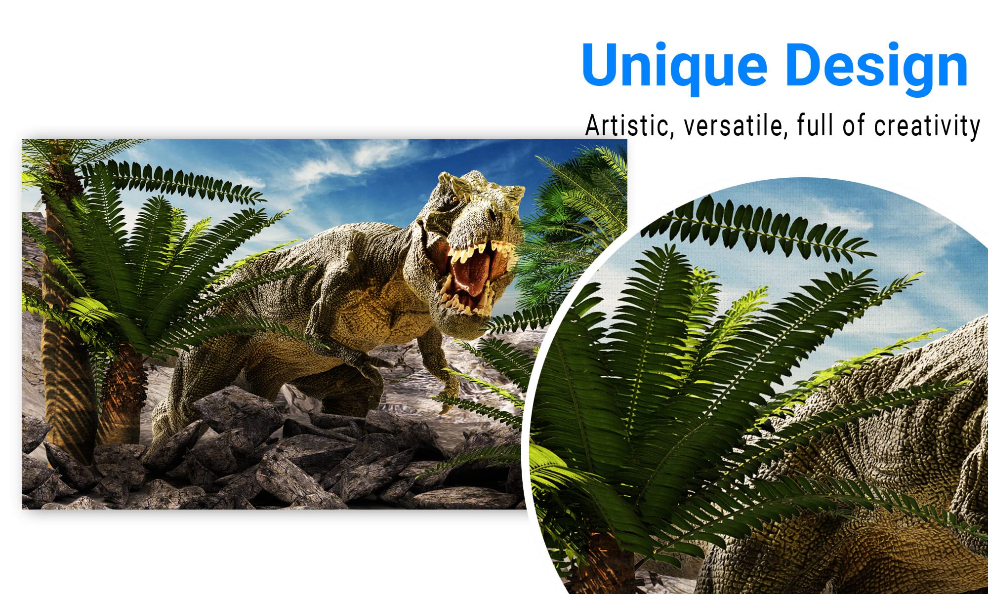 Amazon.com: Funnytree 7X5 英尺恐龍世界公園派對背景兒童熱帶叢林攝影背景男孩生日雨林動物蛋糕餐桌裝飾橫幅照相館道具: 電子