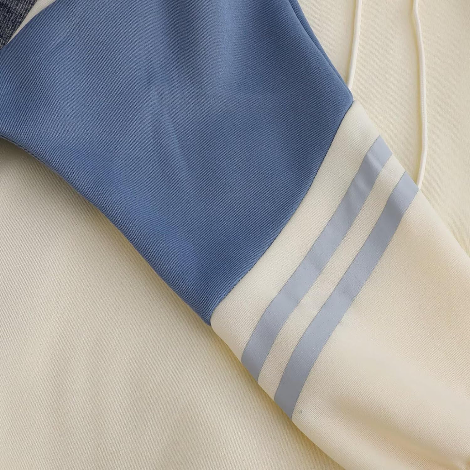 Women's Casual Long Sleeve Hoodies Loose Fit Color Block Pullover Hoody - Image 4