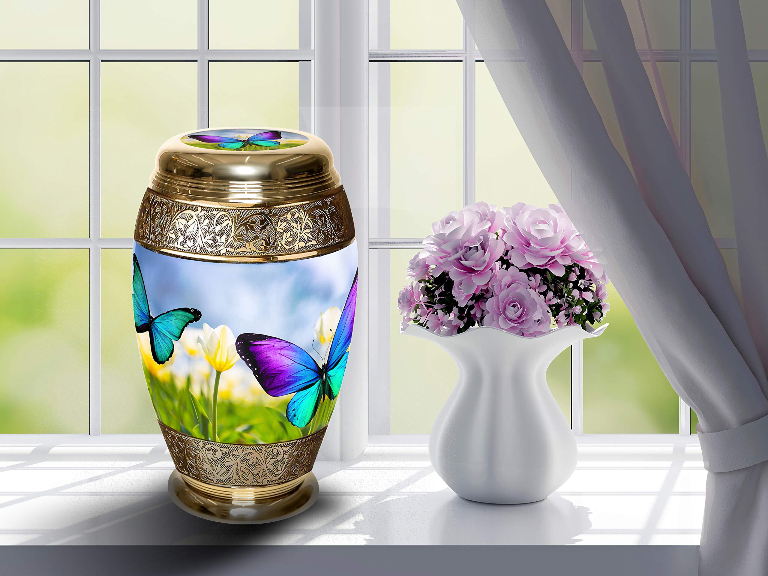 Buy Wild Butterfly Cremation Urns for Human Ashes Adult for Funeral