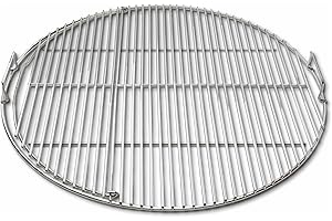 Slow 'N Sear SnS Grills Easy Spin Charcoal Grill Cooking Grate, Stainless Steel Hinged Replacement