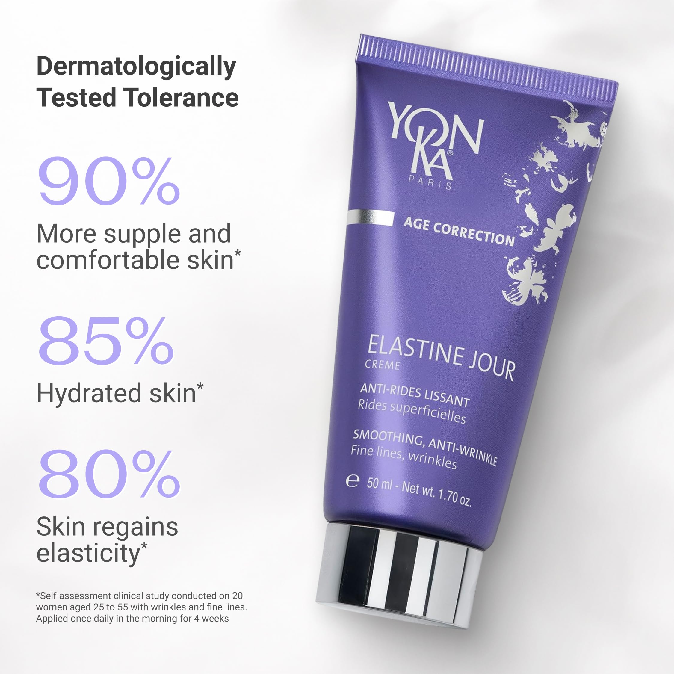 Elastine Jour Cream Yonka 50 ml – Anti-Aging-Feuchtigkeits-Tagescreme für das Gesicht, mit Vitamin C und Elastinpeptiden – Nachgewiesene Ergebnisse unter Dermatologischer Kontrolle!