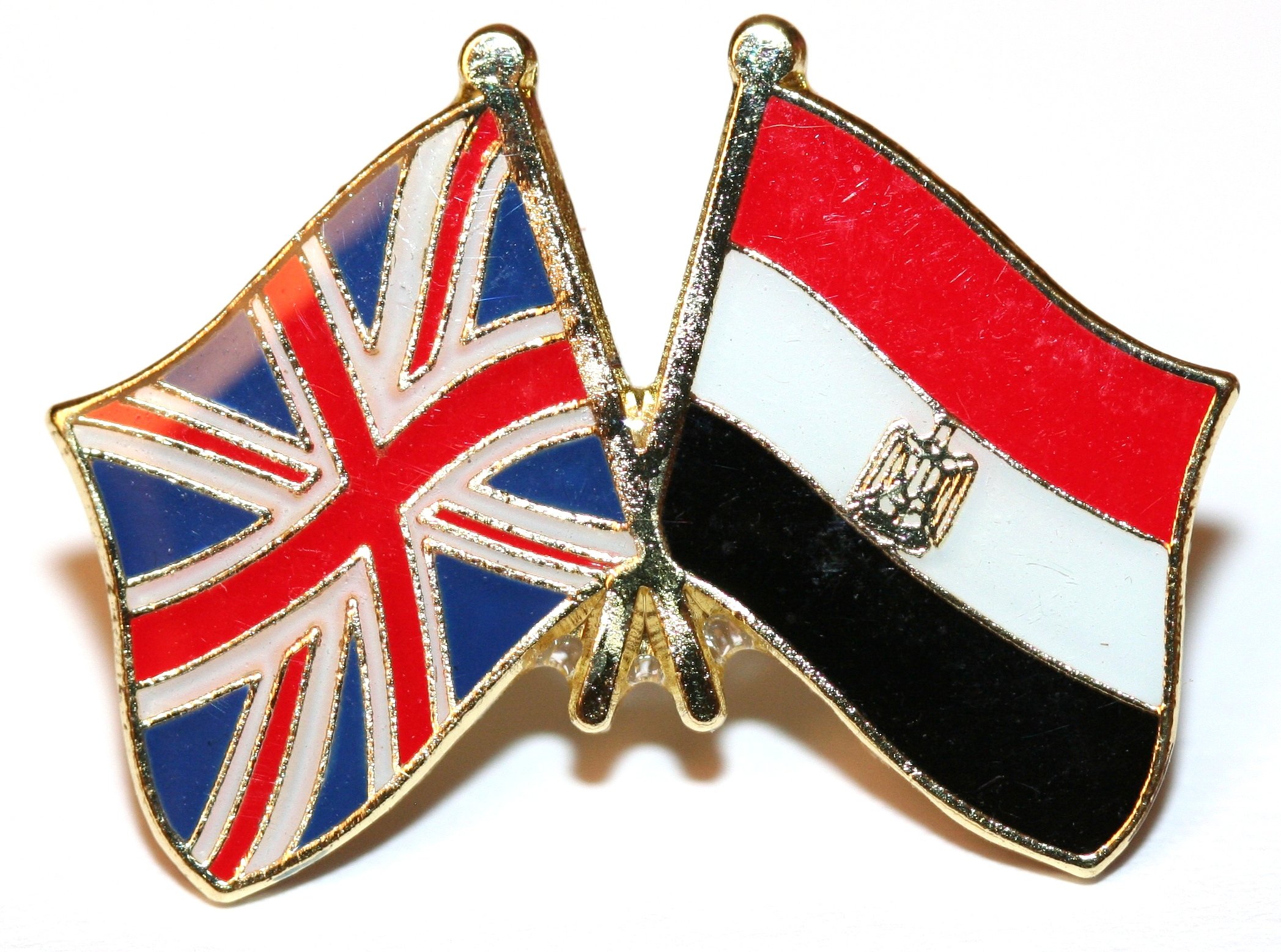 UK & Egypt Friendship Flag Pin Badge