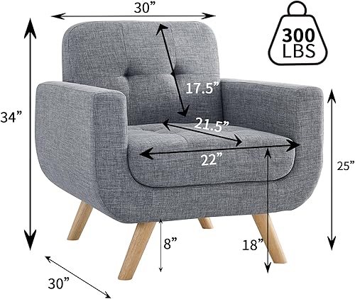 Miniatura 7 de Rosevera Elena - Sillón contemporáneo con tapicería de lino muebles de sala de estar 1 asiento azul marino