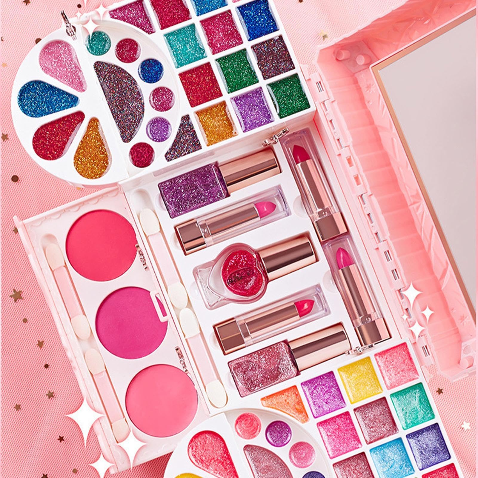 Kids Makeup Kit for Girl - Toddler Makeup Kit | Washable Make Up for Little Girls | Play Real Makeup Girls Toys | Birthday Make Up Toys | Girls Makeup Kit for Holiday, Play Makeup, Birthday