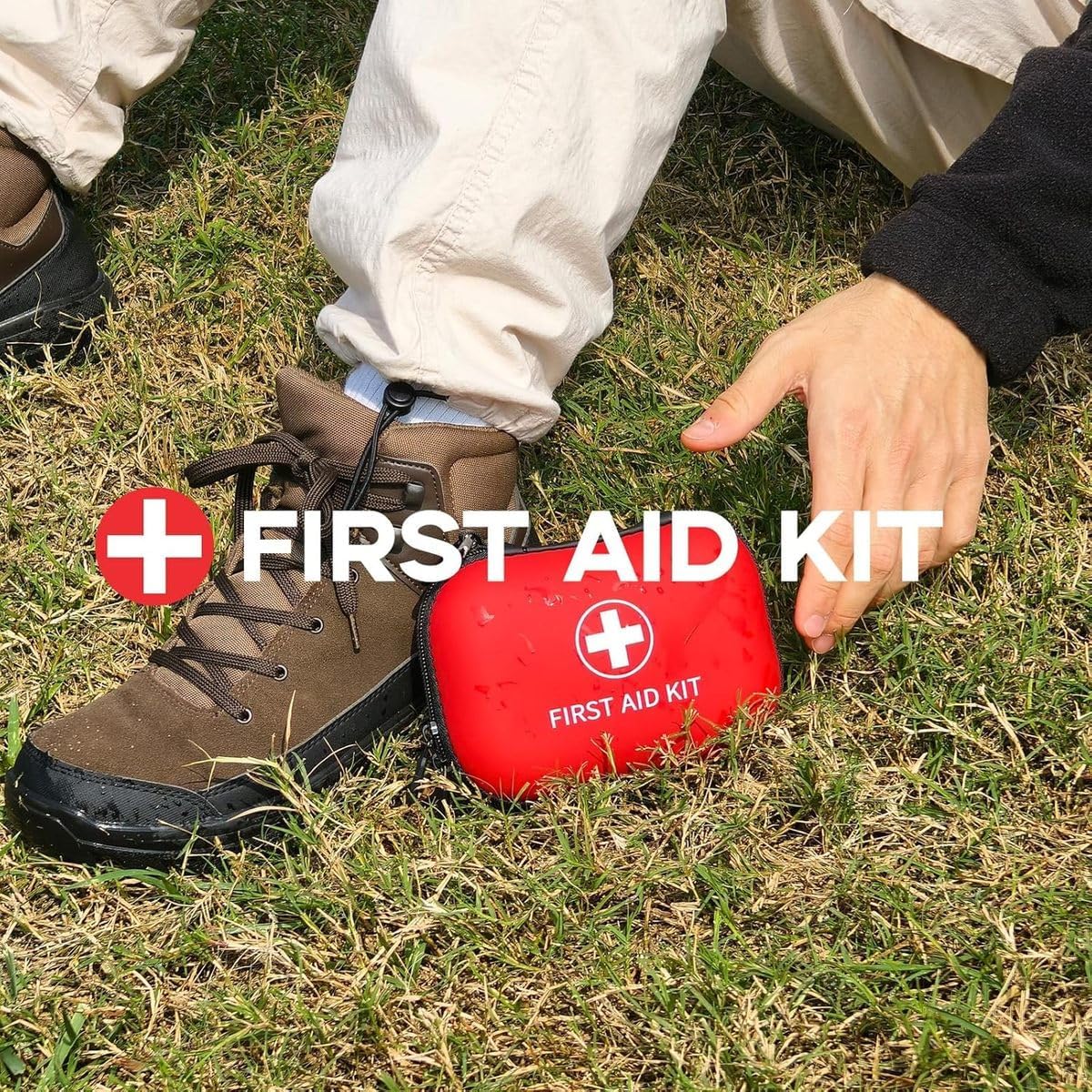BIXBITE 104 Pieces First Aid Kit Travel, Must Have Survival Kit for Treating Wounds, Easy to Carry Substitute of First Aid Box for Home, Camping Accessories, Water Proof Emergency Kit with Essentials