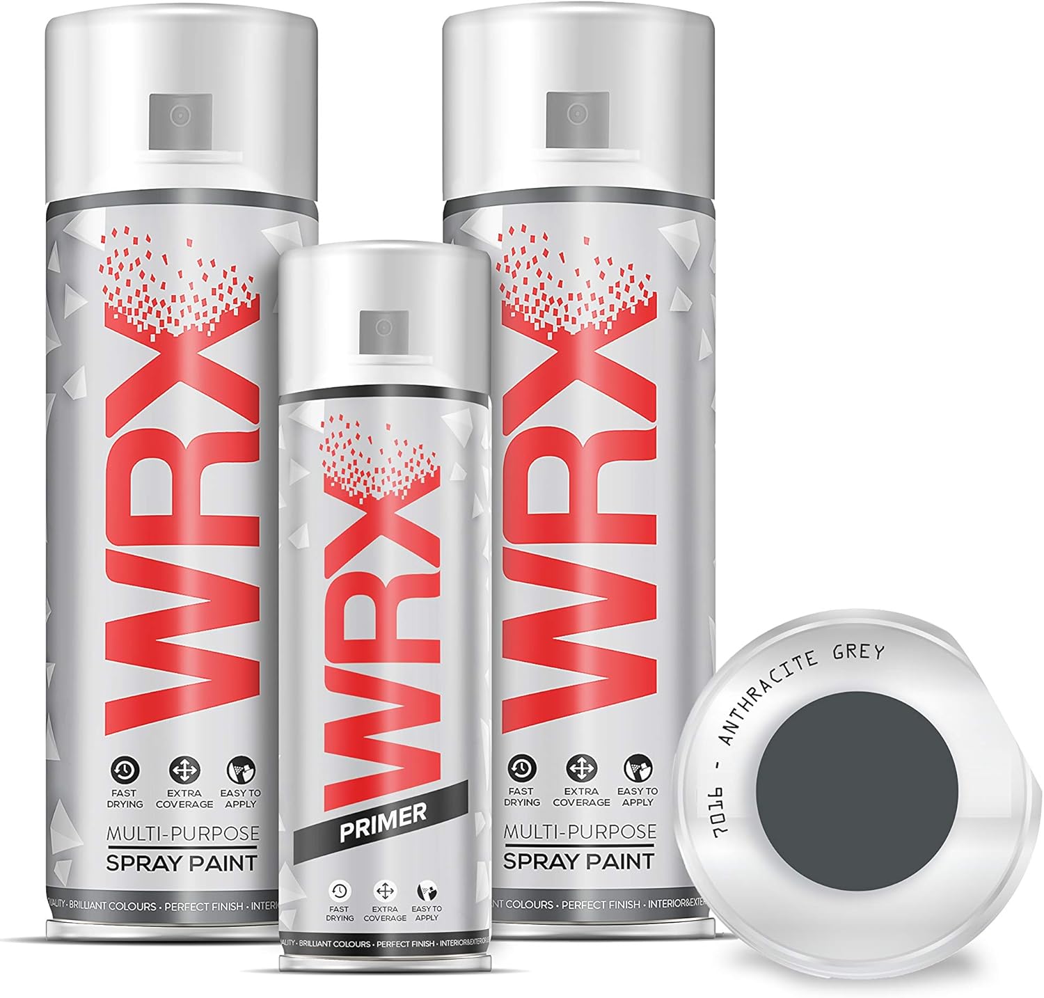 WRX 2 Pack Anthracite Grey 7016 + Primer Spray Paint 400 ml Special