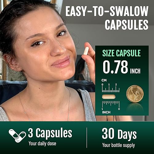 Miniatura 6 de Suplemento natural para ayudar al sueño para adultos sin melatonina  Sueño herbario sin hábito  GABA, L-teanina, hongo reishi, apigenina, glicinato