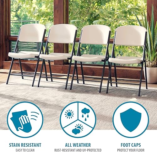 Miniatura 6 de LIFETIME Sillas plegables de grado comercial paquete de 6 color negro