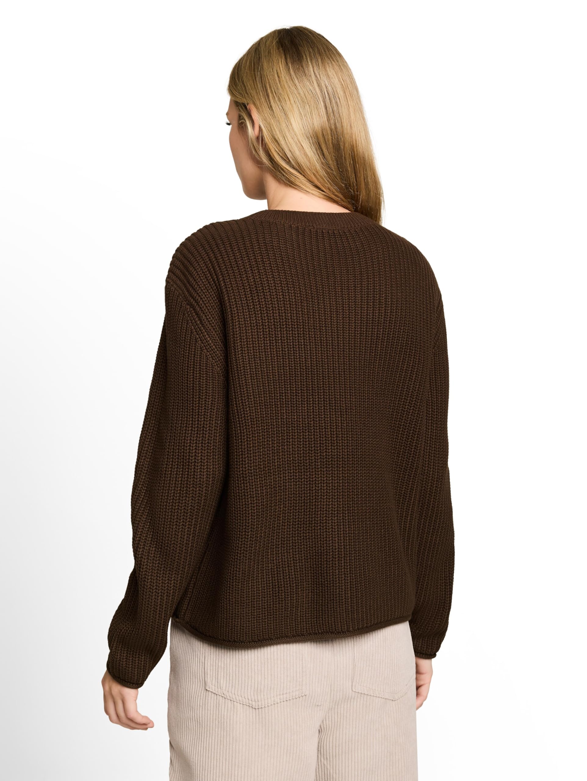Tom Tailor Denim Damen 1052008 Strickpullover mit Rundhalsausschnitt (1er Pack)