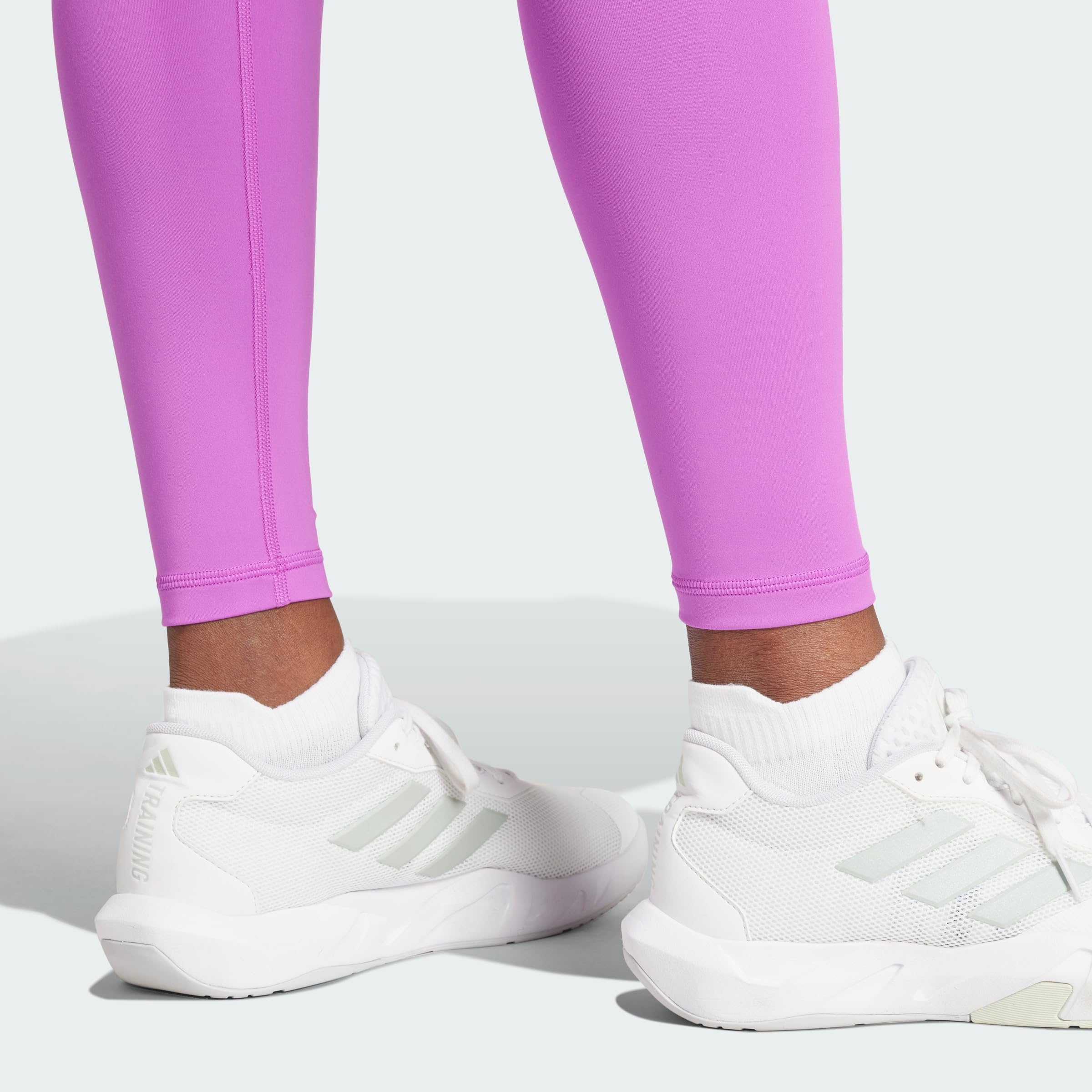 adidas Women Optime Essentials Full-Length Leggings (Maternity) Recycled Polyester Purple XS