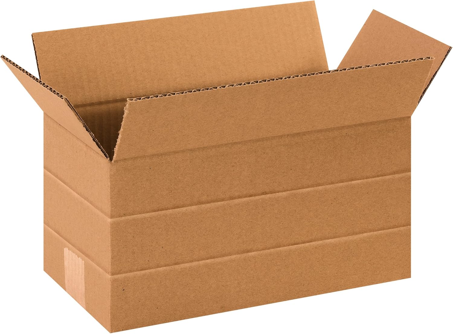 Partners Brand PMD1266 Multi-Depth Corrugated Boxes, 12"L x 6"W x 6"H, Kraft (Pack of 25)