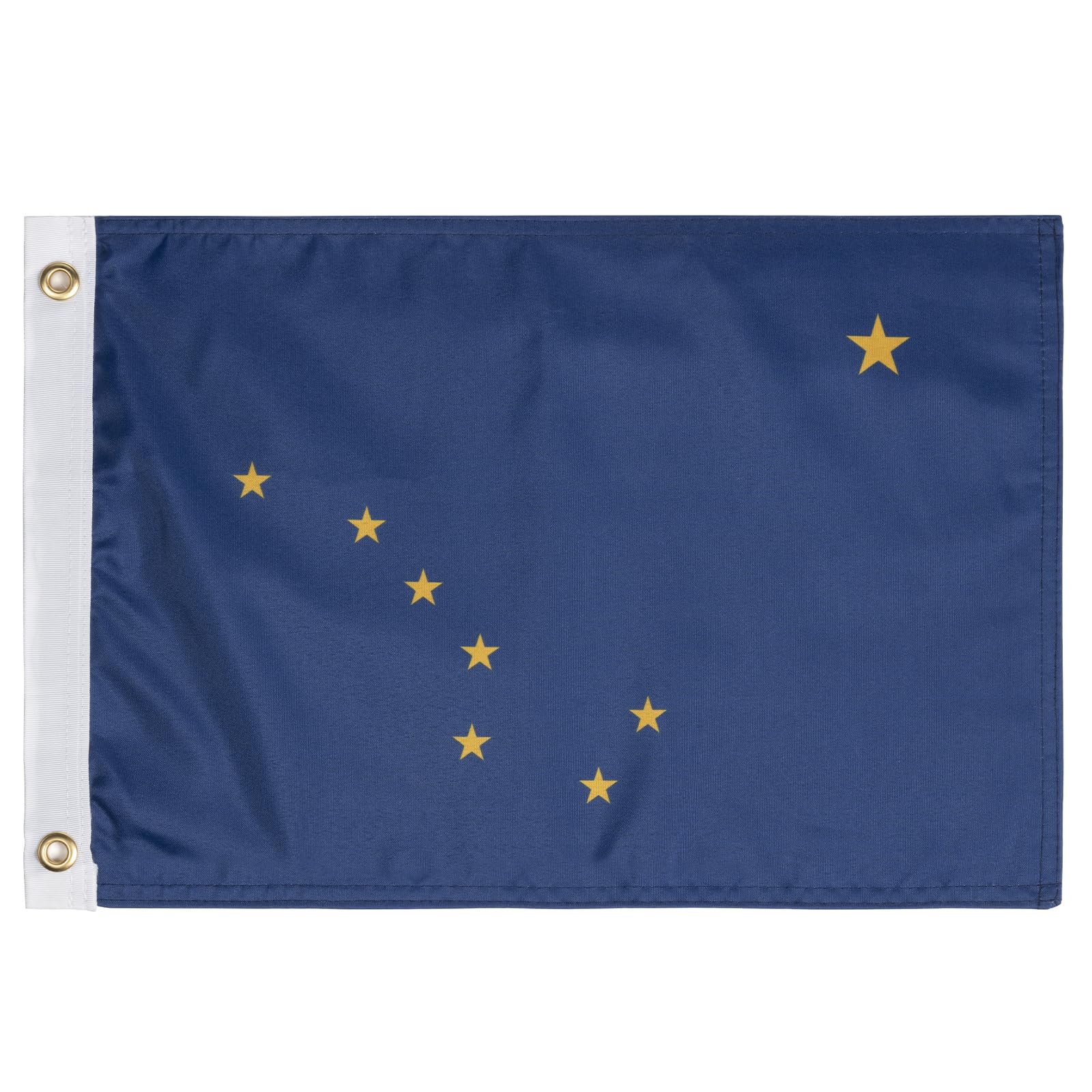 FRF FLAG Alaska Flag 12x18 Inch, Double Side Small Alaska State Flags, Outdoor Alaska Boat Flag, for ATV, UTV, and Golf Cart, with 2 Brass Grommets