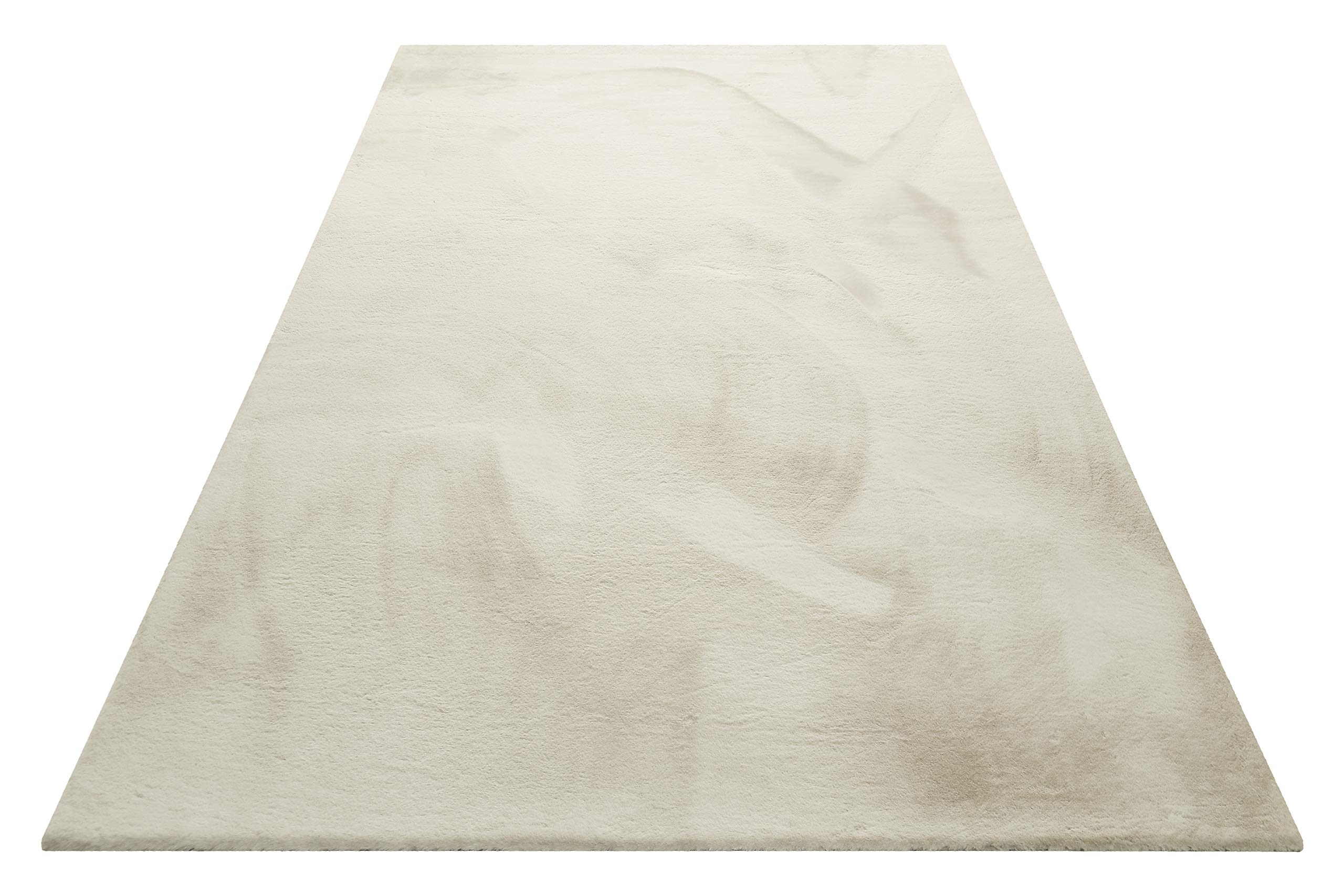 WECONhome Basics, puszysty miękki dywan z wysokim runem – chodnik do salonu, korytarza, sypialni, Anna (120 x 170 cm, kremowy beż)