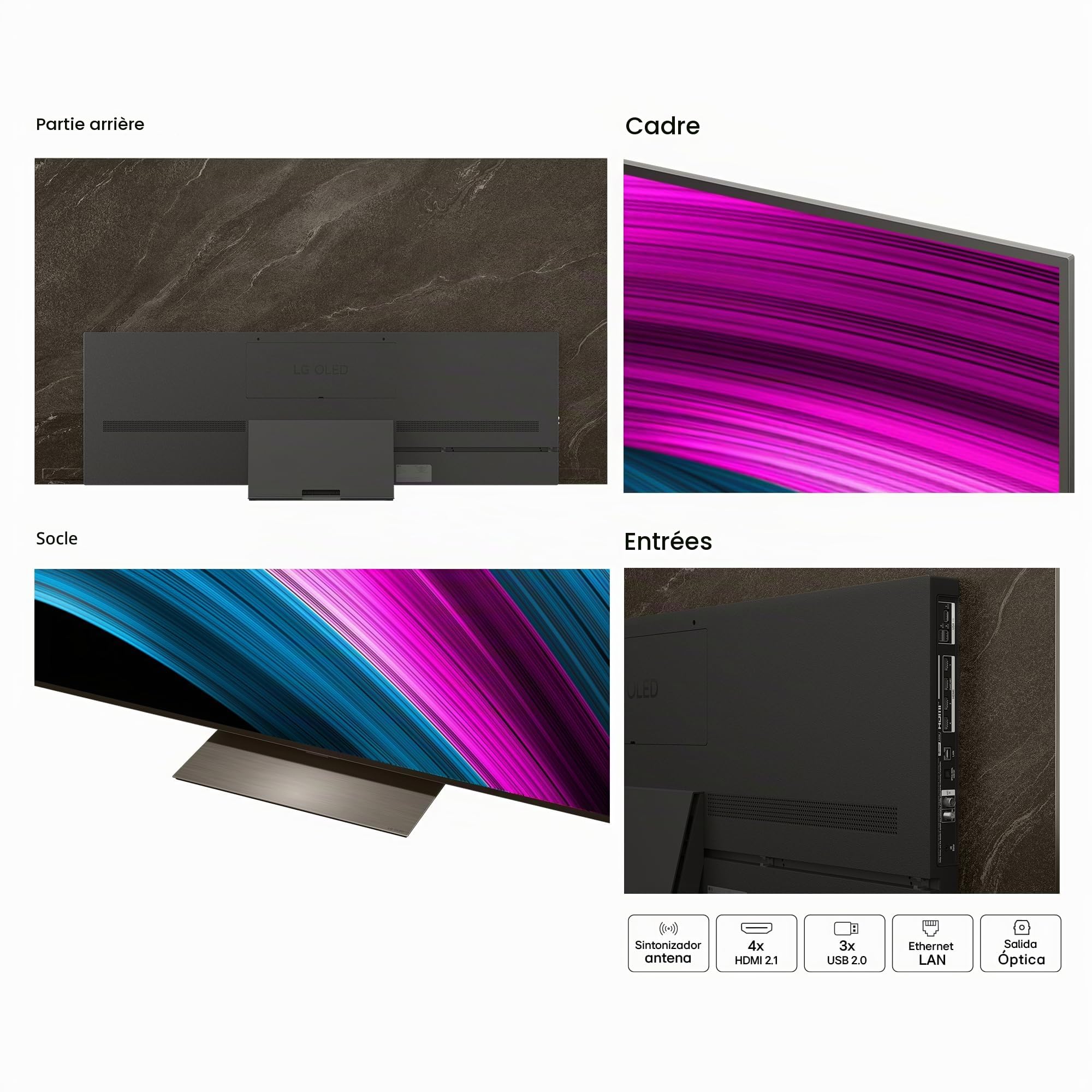 LG OLED83C5ELA Téléviseur, 83 ", 210 cm, 4K, OLED Evo AI (processeur AI α9 Gen8 4K, webOS 25, 120 Hz (VRR jusqu'à 144 Hz))