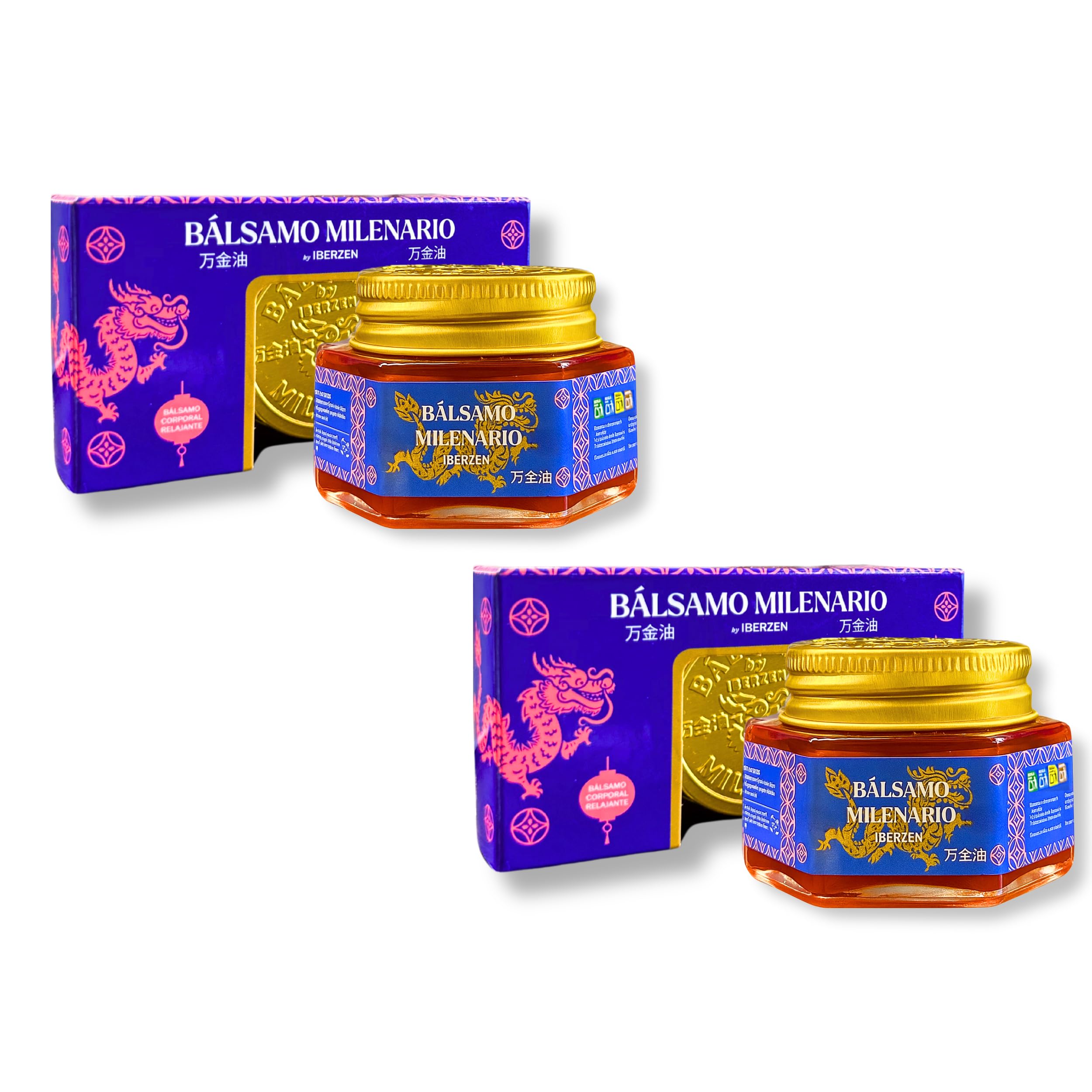 Pack Ahorro 2 Unidades Bálsamo Milenario 60 gr Extra Fuerte .| Efecto Calor para Masajes | Efecto Antiinflamatorio Natural | Alivio Piernas Cansada Contracturas, Muscular | Crema del Tigre Roja |