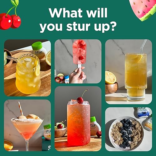 Vista 56 de Stur Potenciador líquido de agua, cereza negra, endulzado naturalmente, alto en vitamina C y antioxidantes, sin azúcar, cero calorías, keto, vegano