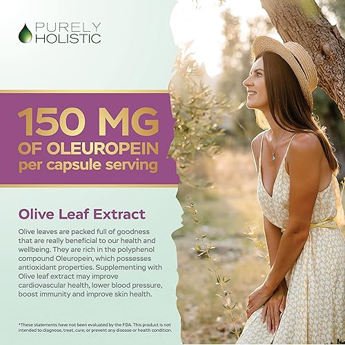 Miniatura 5 de Purely Holistic Hawthorn Berry 665mg + Extracto de hoja de olivo paquete de 750 mg + 270 cápsulas veganas, fabricado en los Estados Unidos