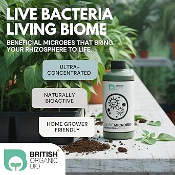 Organic Microbes - Live Beneficial Bacteria for Soil, Coco and Containers | Multi-Strain Bacillus Inoculant | 3 x 10^7 CFU per ml Each | Supports Nutrient Availability, Root Microbiome and Steady Grow