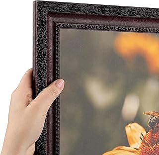 ArtToFrames 16x24 Frame, Wood Picture Frame 16 x 24 Inch Poster Frame | Classic Burgundy | Custom Poster Frame with Economy Acrylic & Backing | Elegant Decor for Photos Diplomas Art or Puzzles