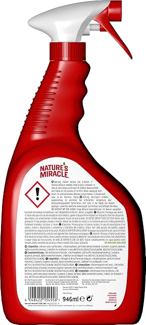 Foto 2 de 8 de Nature's Miracle Ultimate Stain & Odour Eliminator Perro, centra en las manchas más difíciles
