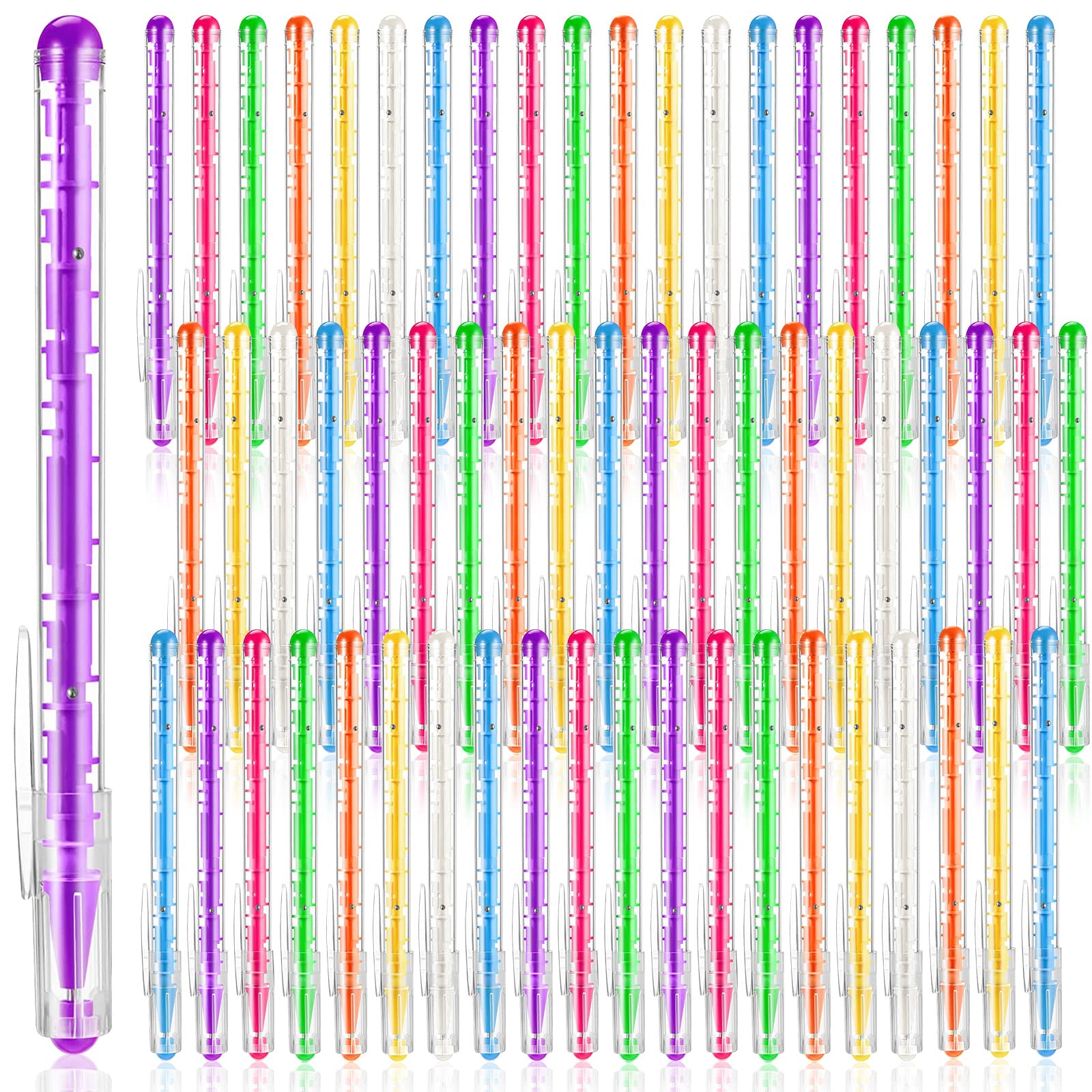 Leelosp 60 Pcs Maze Pen Puzzle Novelty Ballpoint Pen Fidget Pens with Ball Maze Inside for Stress Relief Gift Office Stationery Birthday Party Supply,