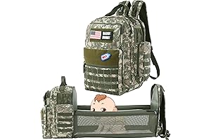 Tactical Dad Gear: Military-Style Diaper Backpack with Built-in Changing Station