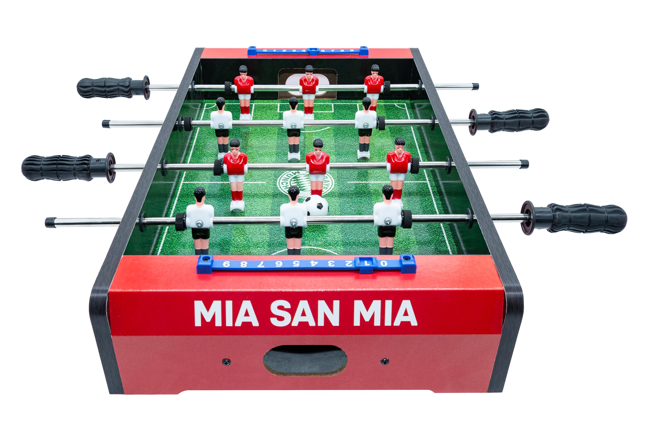 FC Bayern München Tischkicker Kinder - Offizieller Tischaufsatzkicker, kompakter und Leichter Mini-Kickertisch für Drinnen - Spielfeld 40,5 x 29,5 cm