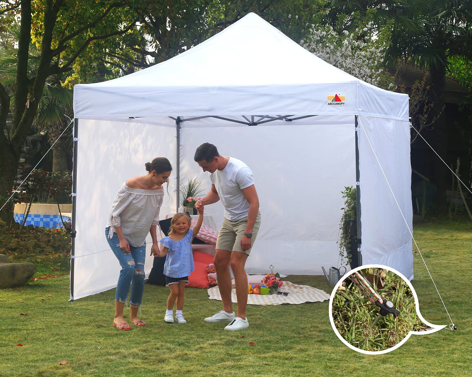 ABCCANOPY Lot de 10 piquets de Tente de Camping de 27,9 cm (Noir)