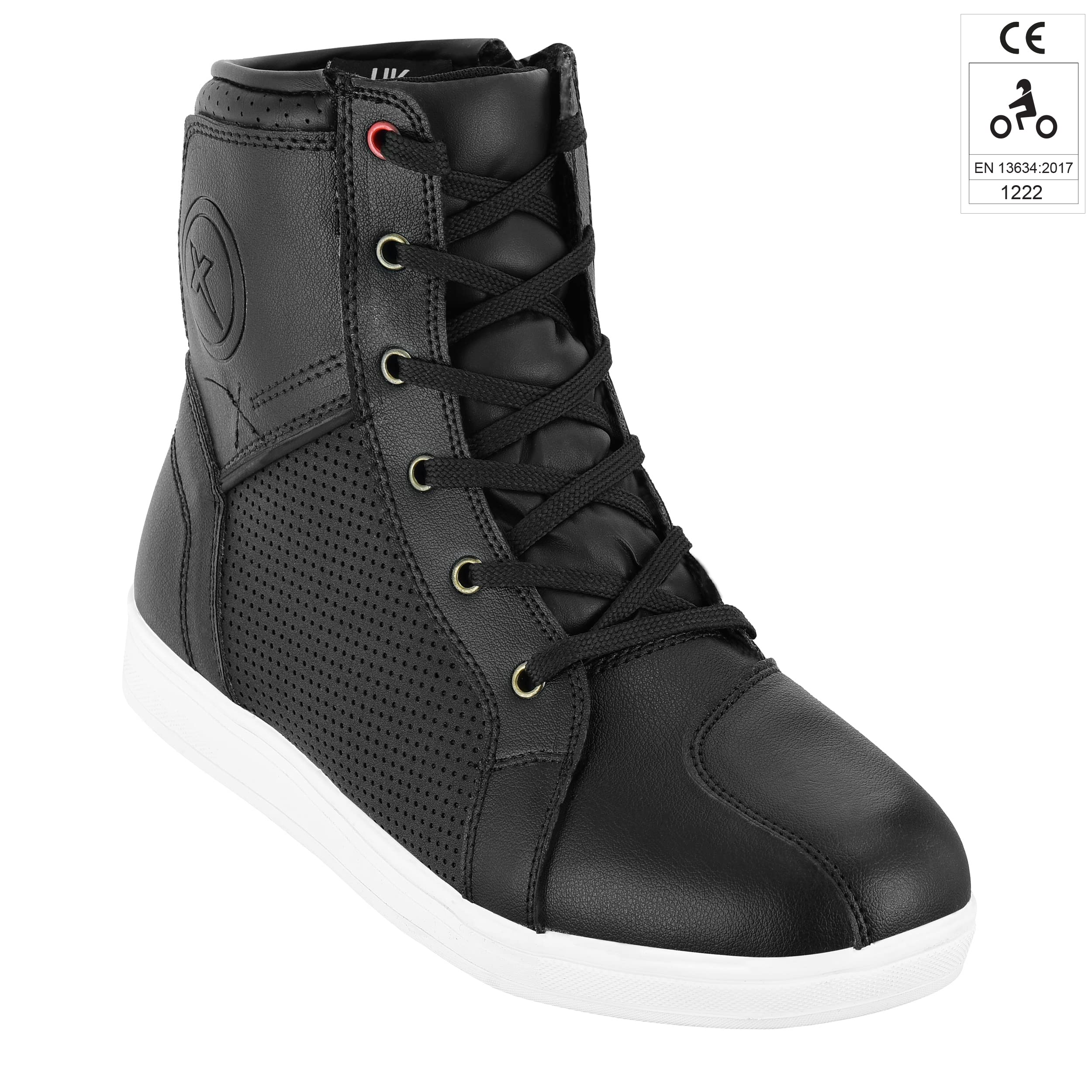 Botas de motocicleta para motociclista, zapatos de cuero CE Armadura, botas de motocicleta para hombres, zapatos impermeables de moda para hombres y niños
