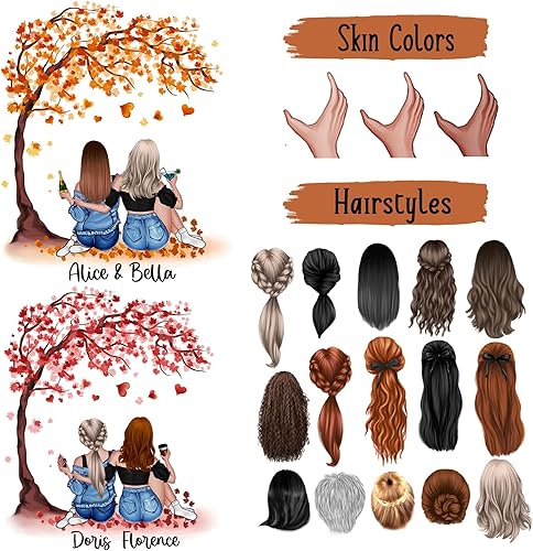 Miniatura 6 de Taza de café blanca de 2 mejores amigos, 11 onzas, 15 onzas, taza de amistad personalizada para mujeres, mejor amiga, mejor amiga, hermana, hermana