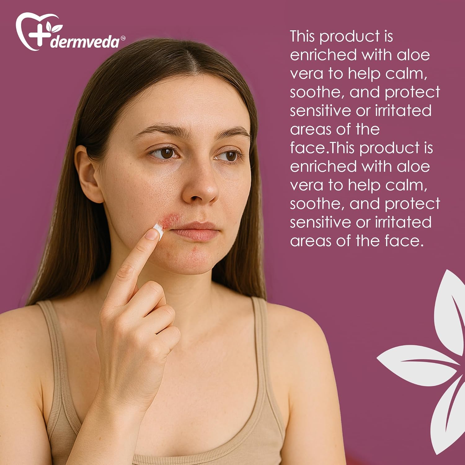 Seborrheic Dermatitis Face Cream, Lightweight, Vegan Formula for Cracked Mouth Corners, Facial Flare-Ups, Steroid-Free Plant-Based Seborrheic Face Cream (2 Fl oz)