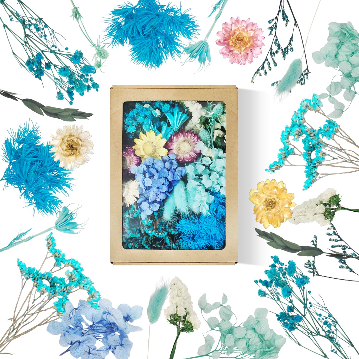 Fiori Secchi Pressati Naturali - Set Per Resina, Scrapbooking E Artigianato In Scatola Portatile - Foto 5