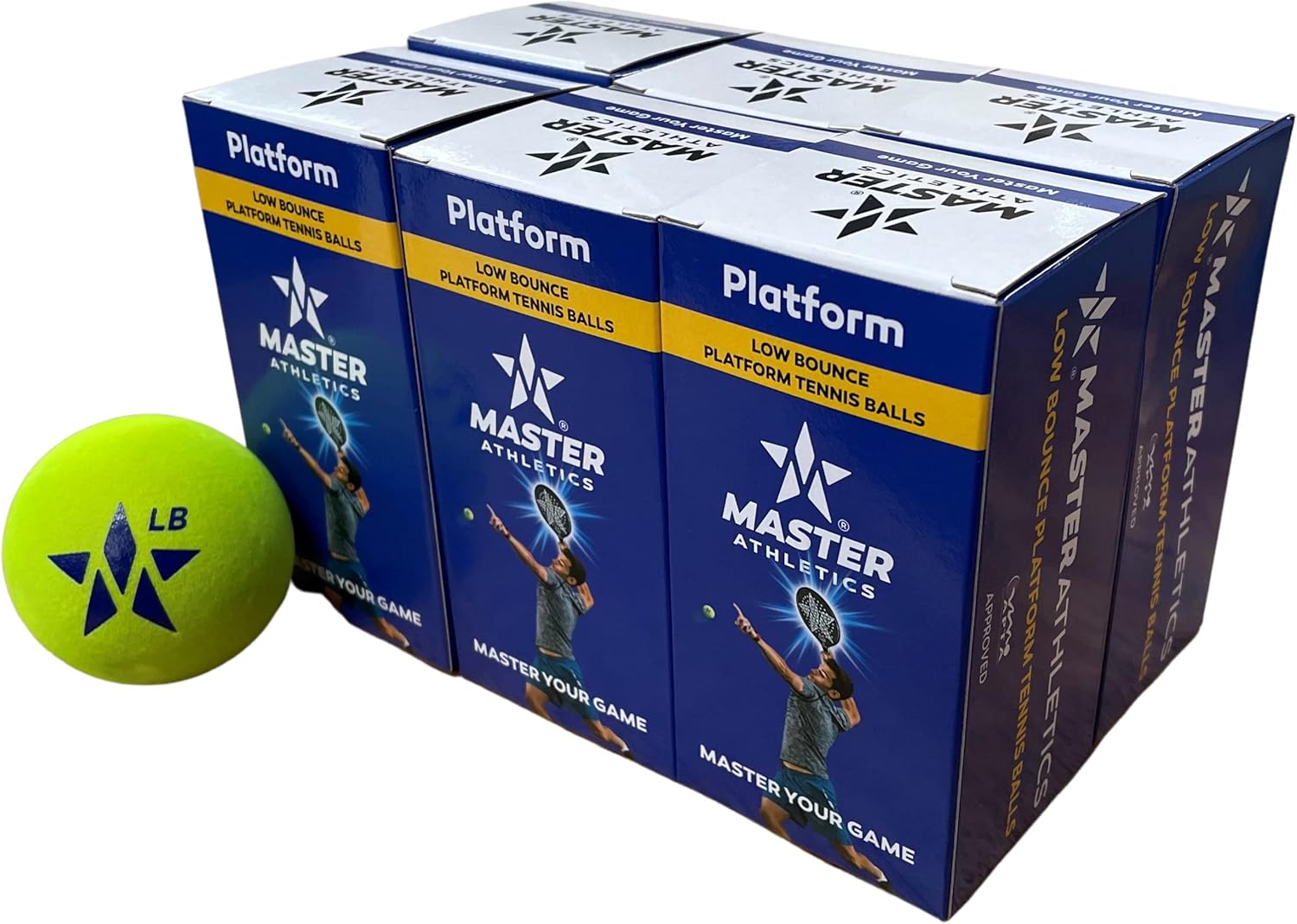 Master Athletics Low Bounce Platform Tennis Balls (Dozen 12 Balls) Sports