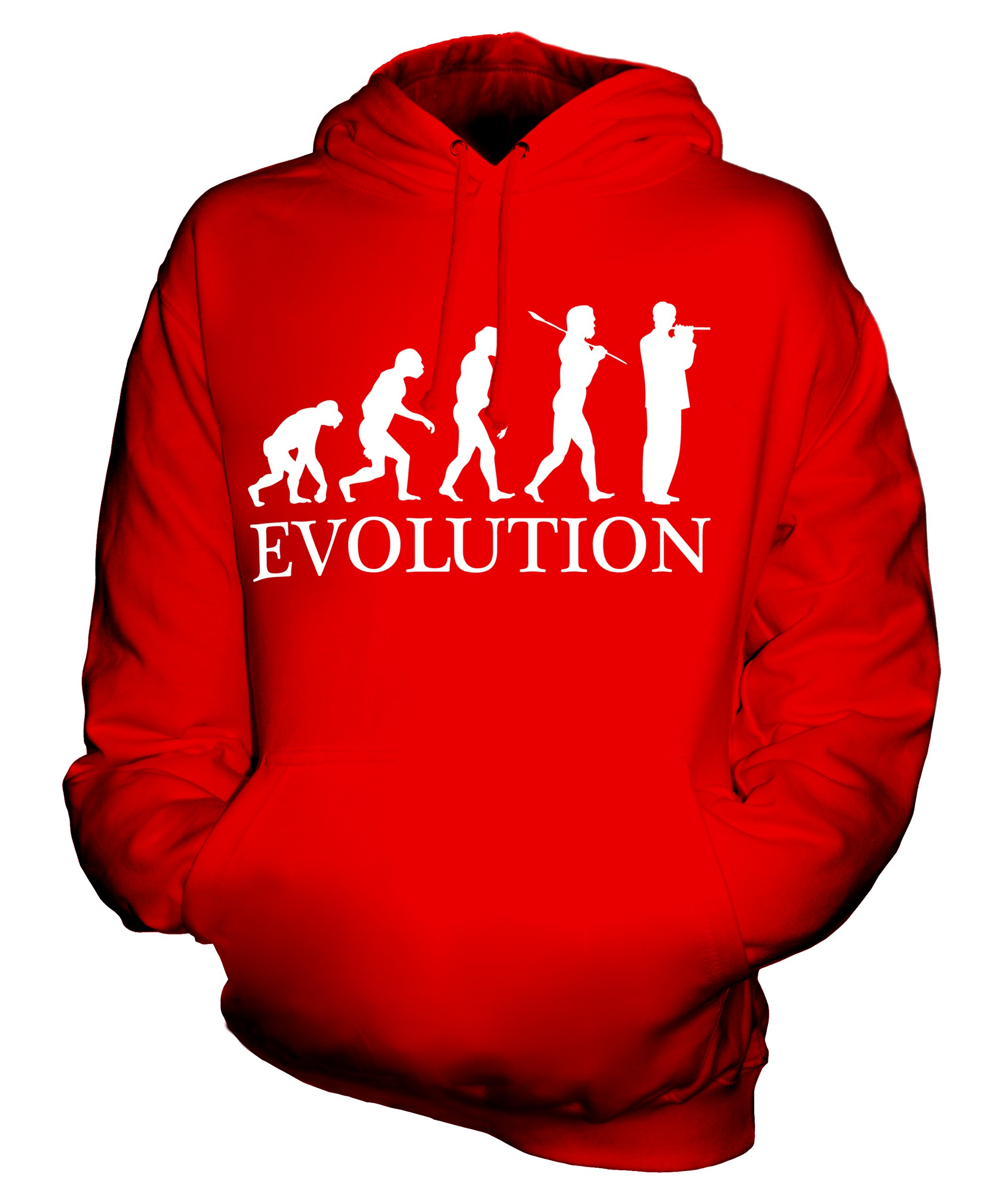 Candymix - Piccolo Player Evolution of Man - Sudadera unisex con capucha para hombre y mujer