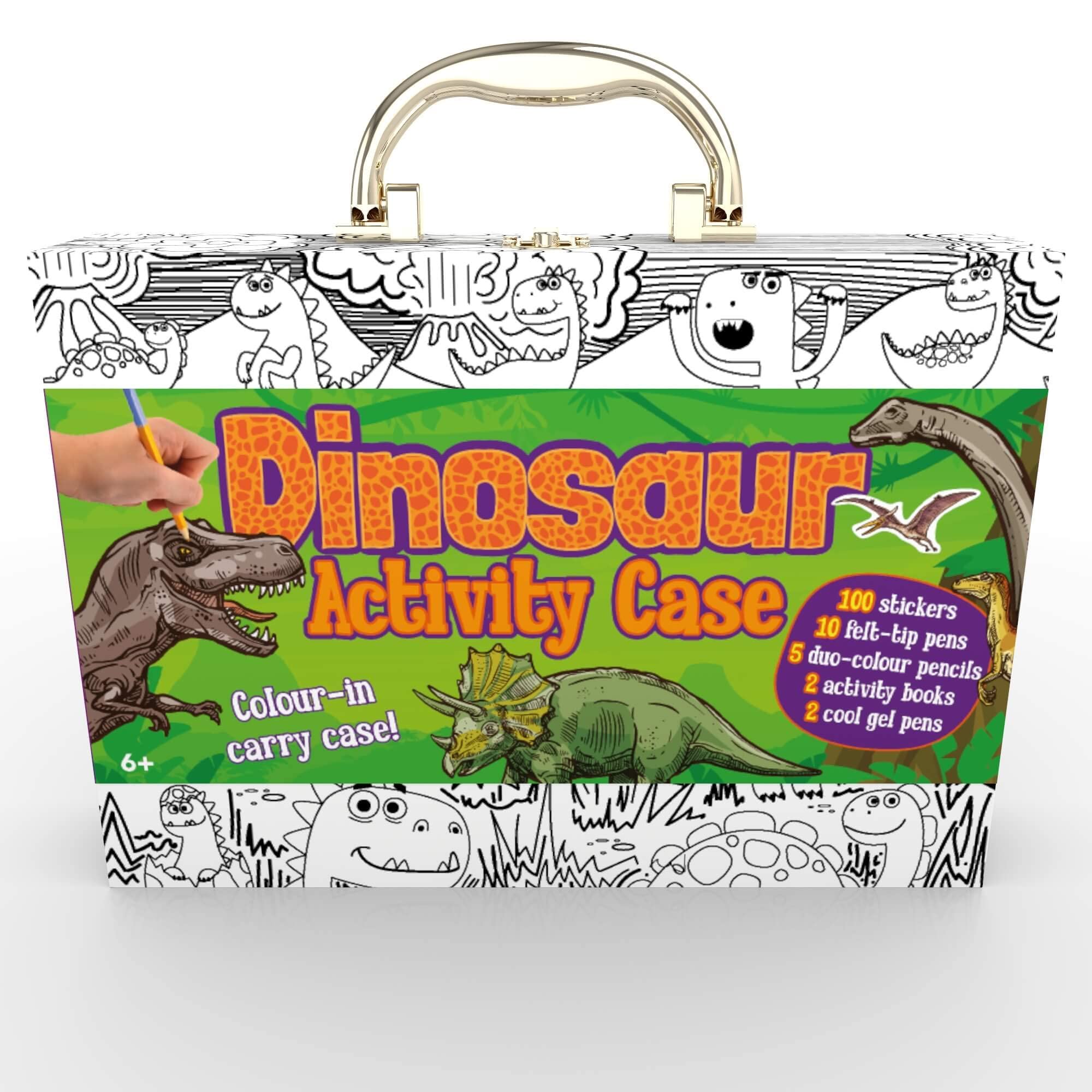 Dinosaur Activity Case | Dinosaur Activity Book | Dinosaur Stickers |Dinosaur Toys | Dinosaur Gifts for Boys | Dinosaur Play Sets | Kids Activities (Colour and Carry Activity Kit)