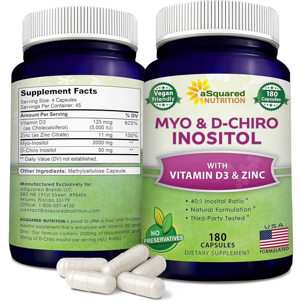Myosotisページ Myo-Inositol + D-Chiro + Folate + D3 – Zazzee Naturals