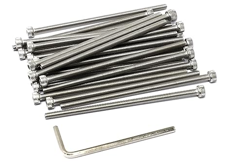 Miniatura 271 de iexcell 25 piezas M4 x 60/65/70/75/3.150 in paso de rosca 0.028 in acero inoxidable 304 cabeza hexagonal Tornillos Tornillos surtido Kit