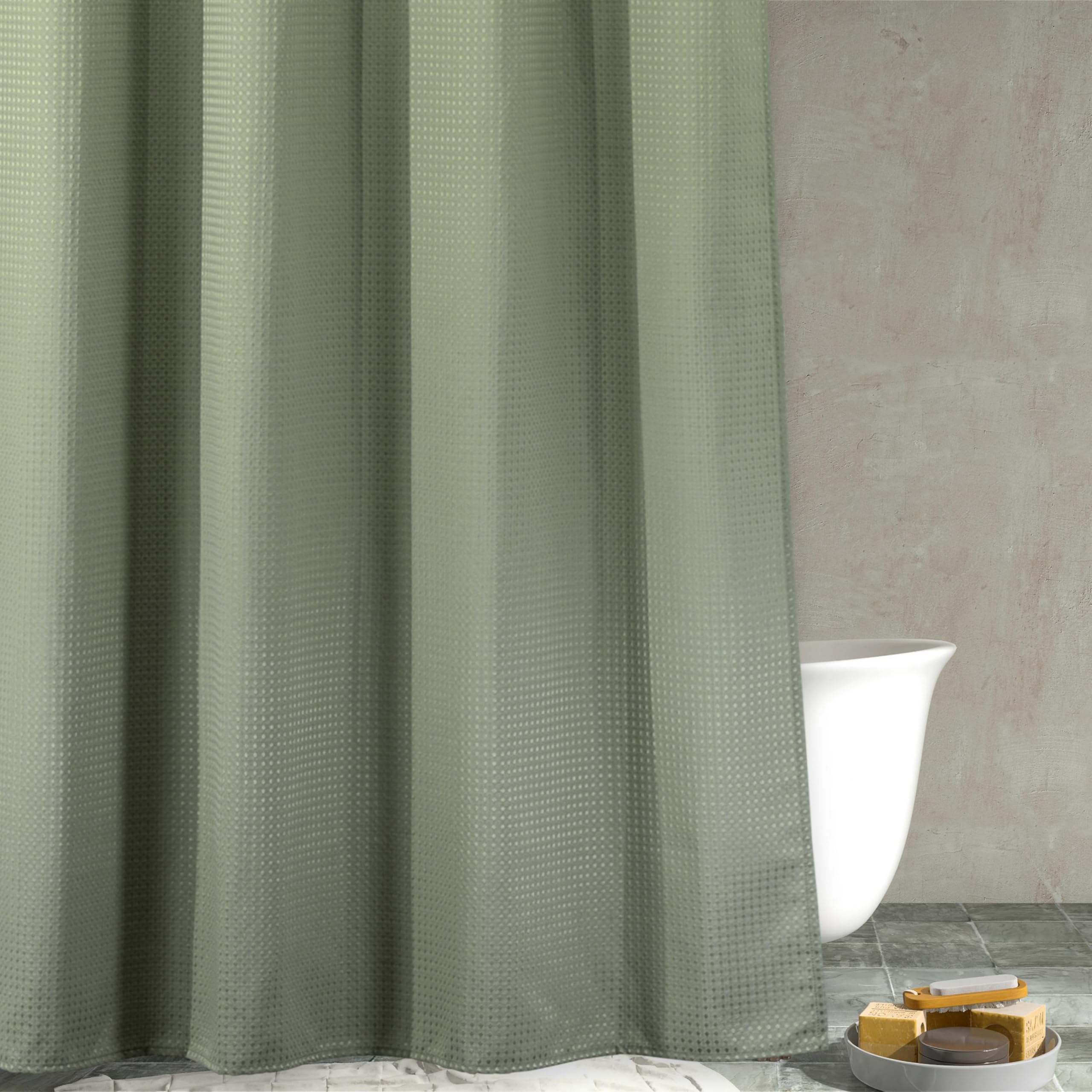 Rideau de douche gaufré en tissu polyester de qualité supérieure 183x200
