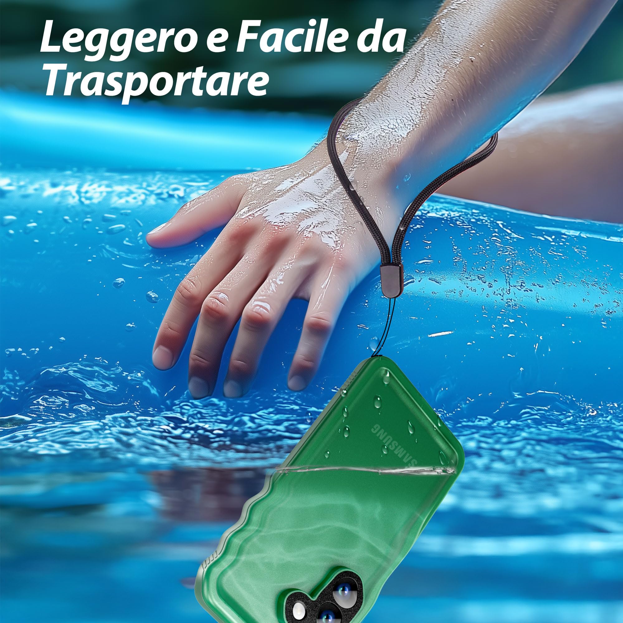 SPORTLINK Cover per Samsung Galaxy S26 Impermeabile Antiurto, Verde | 360 Gradi Full Body Armor Militare Protettiva Custodia Antipolvere Subacquea IP68 con Fotocamera/Schermo Doppia Protezione