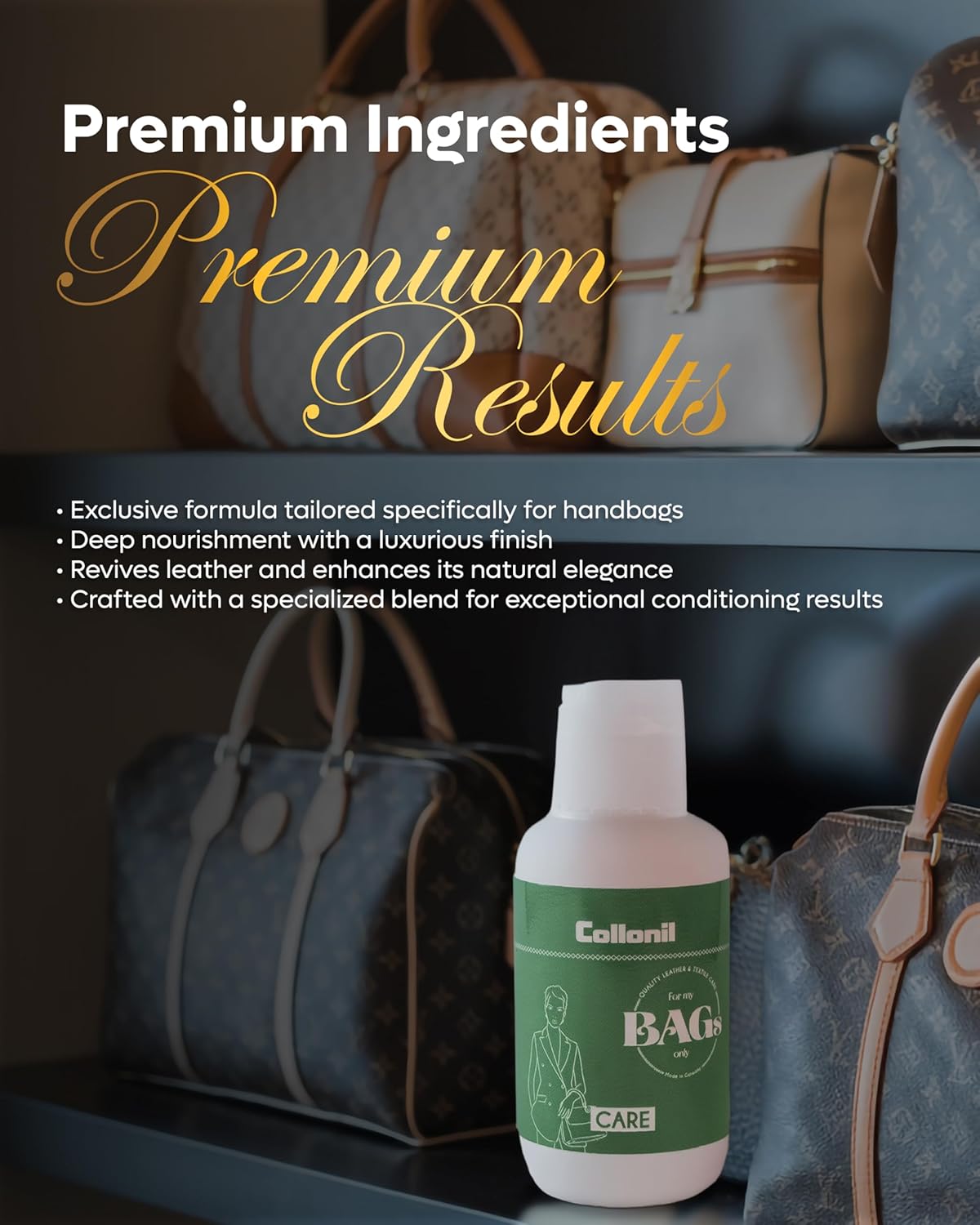 Collonil For myBAGs Only Intensive CARE 3.38 Fl Oz High Enriched Leather Conditioning Made In Germany - Nourishing Regeneration for Premium Handbags - Easy Application - Image 4