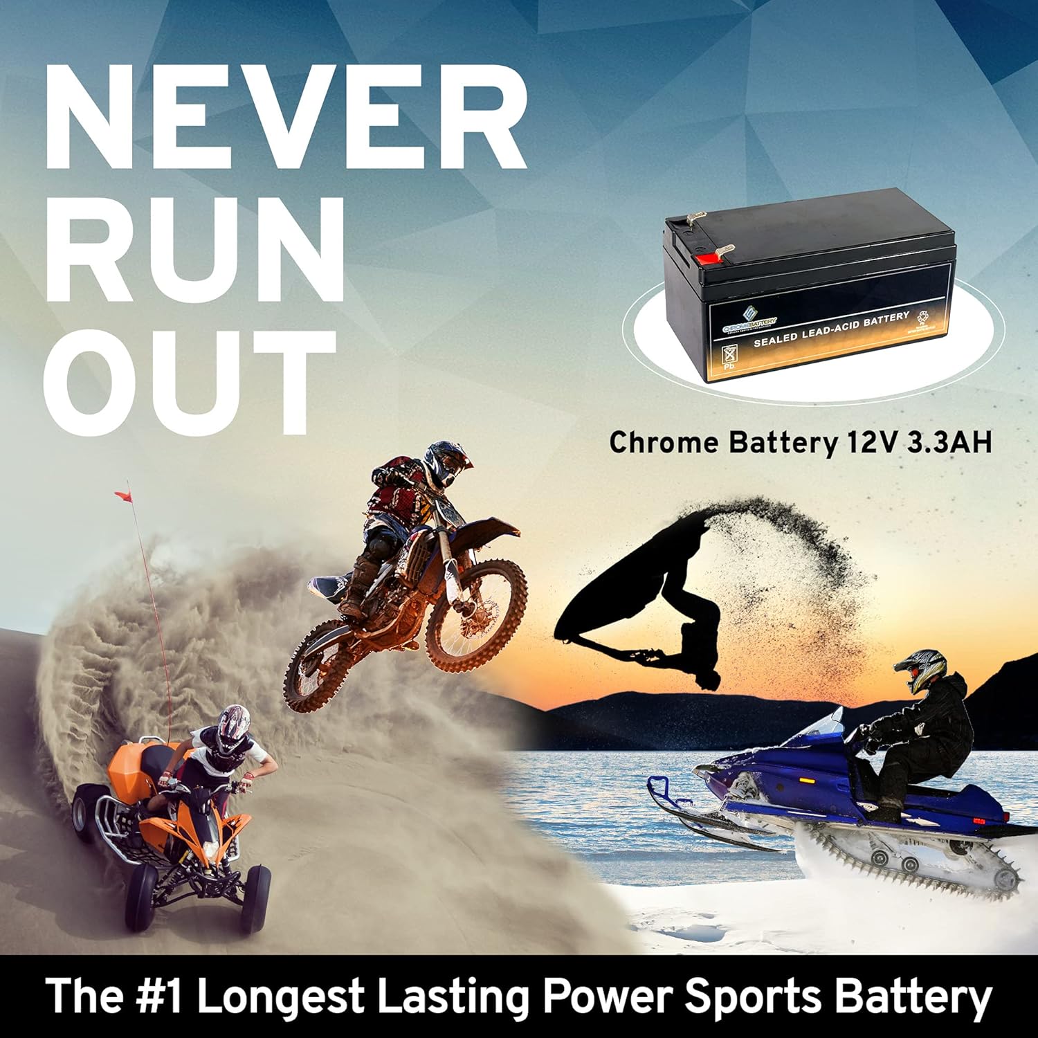 12V 3.3AH Sealed Lead Acid (SLA) Battery for Alarm System