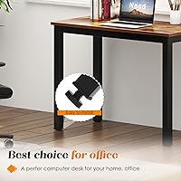 Vista 6 de Need Escritorio pequeño para computadora de 31-1/2 pulgadas, resistente y resistente, escritorio para espacios pequeños y compacto, mesa de estudio