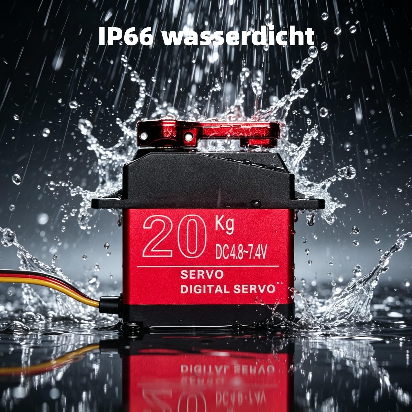 20 kg, cyfrowy silnik serwo High Torque, 270° Metal Gear Waterproof Servo Motor do 1/8 1/10 1/12 RC Car Robot Boat Plane DIY Projekty, z rogiem 25T i akcesoriami (3 sztuki)