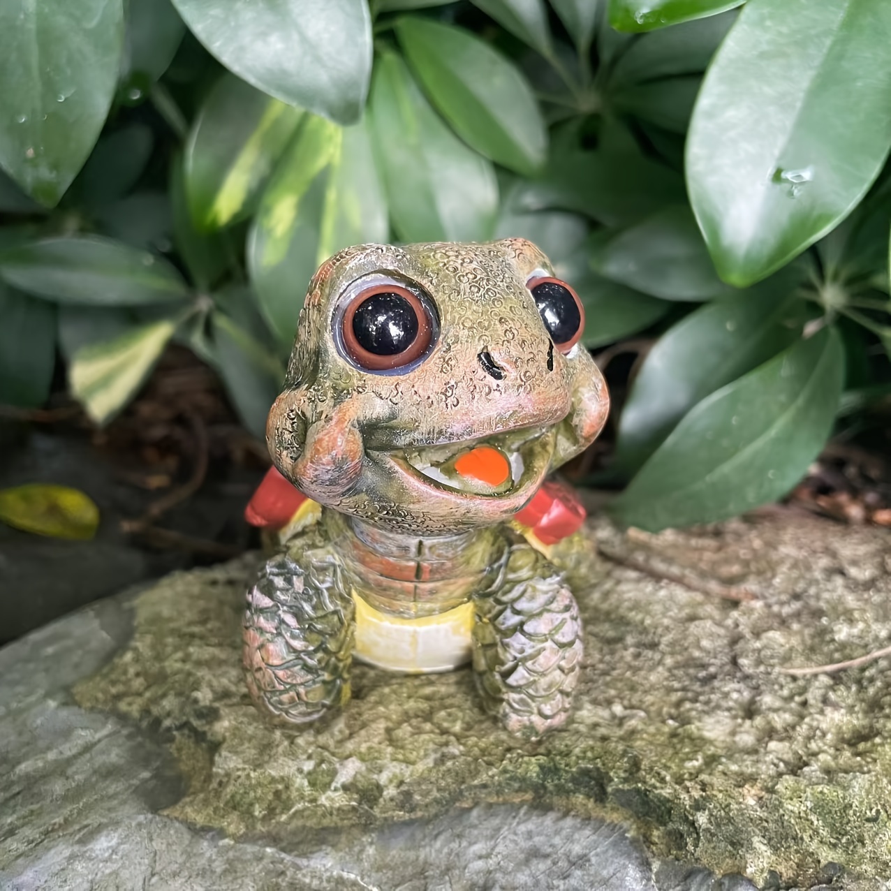 Figura decorativa de tortuga para jardín exterior miniatura 7