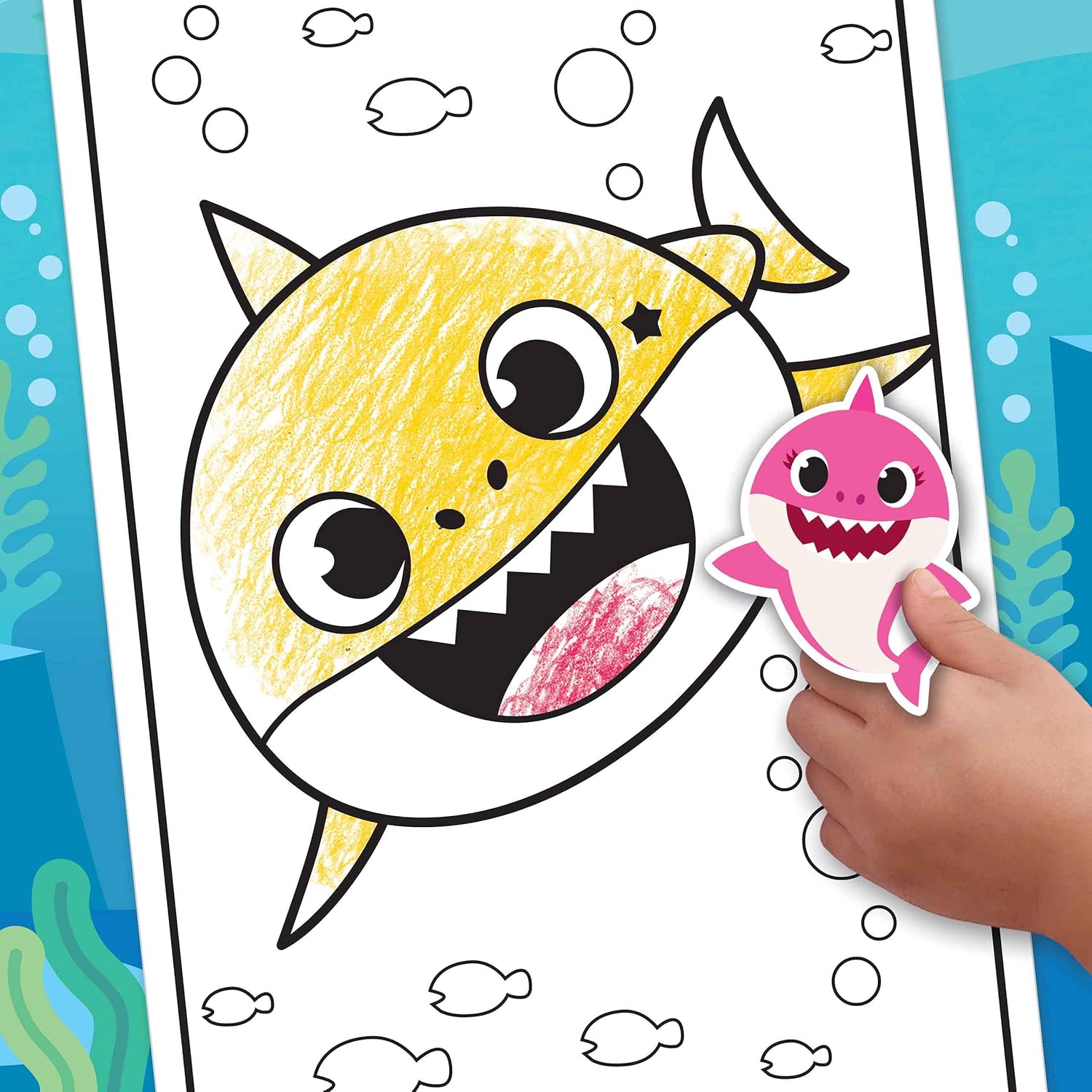 Buy Crayola Baby Shark Coloring Book With Stickers Gift For Kids 96 Pages Ages 3 4 5 6 Online In Turkey B08lqrmnlg