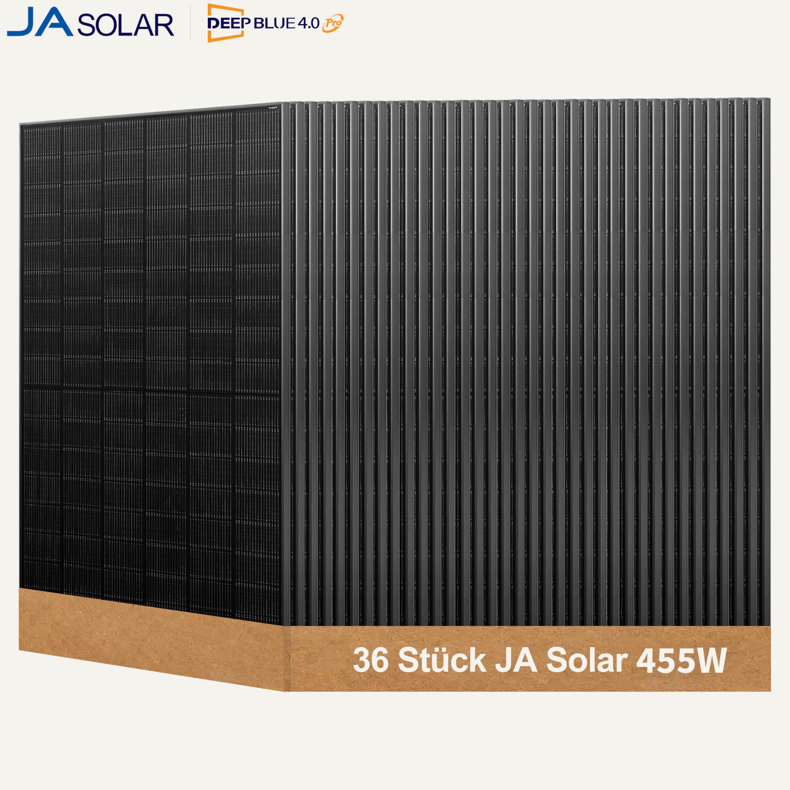 JA Solar 450W N-Typ Bifazial Glas-Glas Solarmodul full black Solar panel 22,5% Effizienz 1 pcs