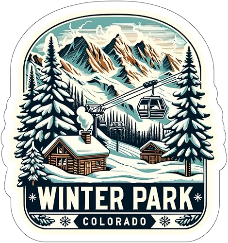 Vinilo adhesivo de invierno de Colorado, recuerdo y aventura, tamaño pequeño, impermeable, para botella de agua, taza, pasaporte, libro de recortes,